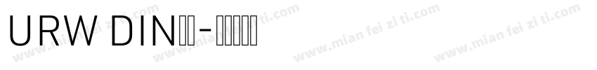URW DIN字体字体转换
